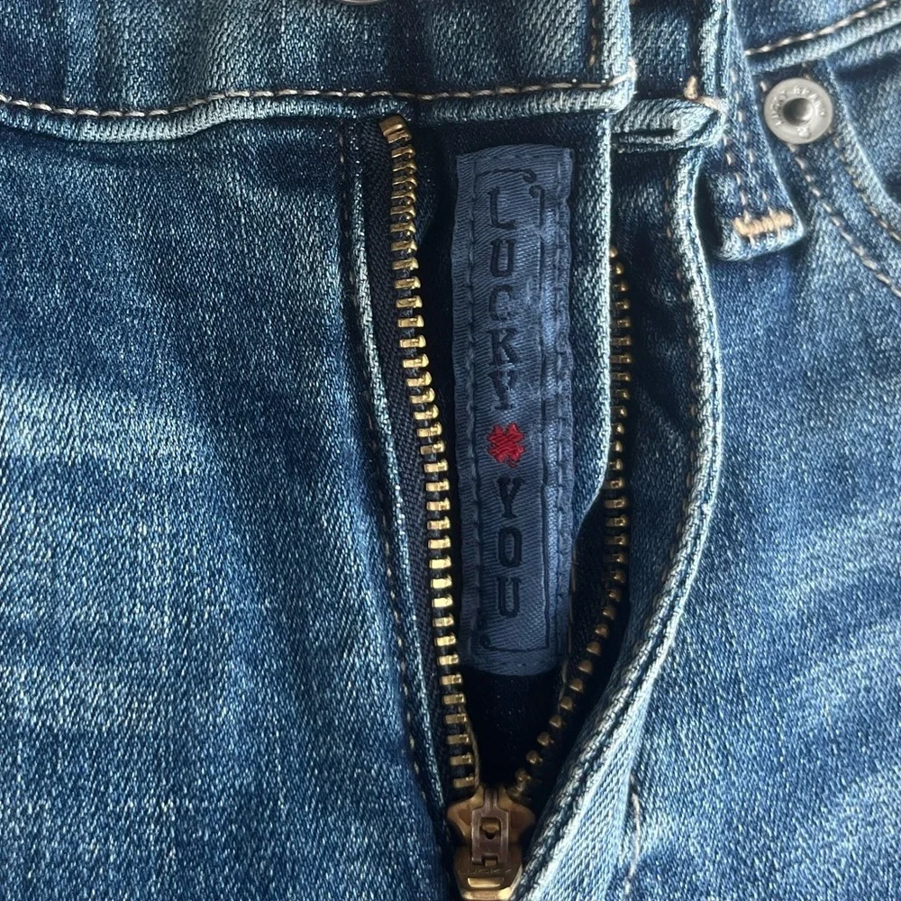 Lucky ReMade Ava Skinny Raw Hem Blue Jeans